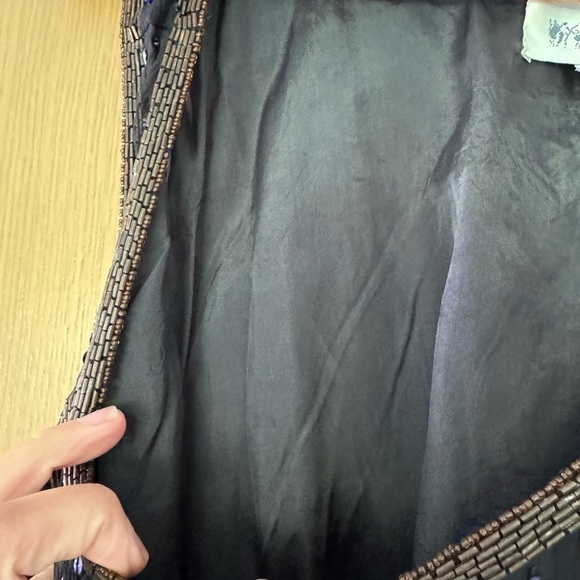 Vintage Together ! Black Sequin Tank Safari Lined Retro / 10 - Picture 7 of 12